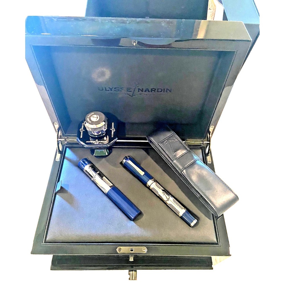 Ulysse Nardin Ltd Edition Double Reservoir Sterling Fountain Pen in Case &‎ Box